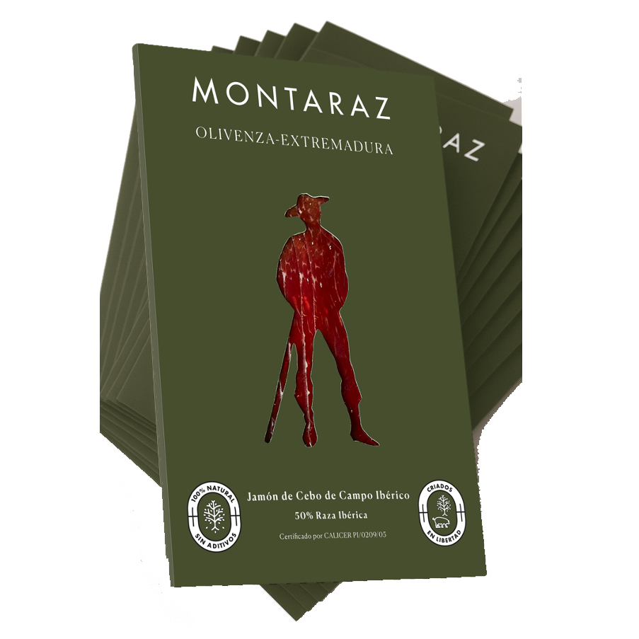 Montaraz Extremadura Jamón de Cebo de Campo ibérico loncheado (35 sobres de 100g) - Imagen 2